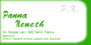 panna nemeth business card